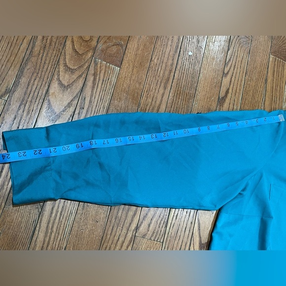 Calvin Klein Teal Zip-Front Blouse - Picture 7 of 10